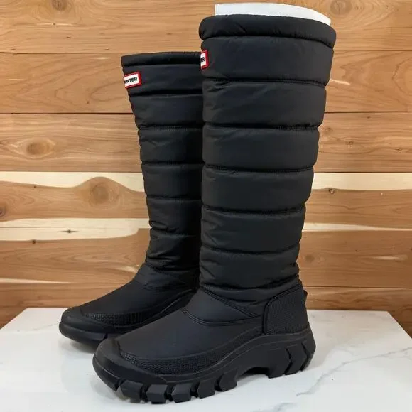 Hunter Puffer Tall Snow Boots Waterproof Insulated Winter Boots Women's Size 7 - Picture 1 of 11